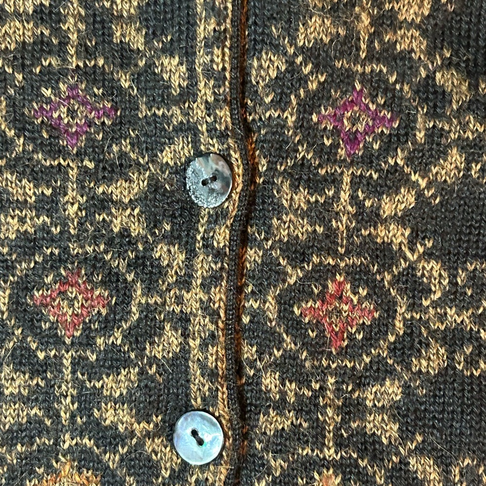 Peruvian Connection Lined Sweater Jacket Size:L C… - image 5